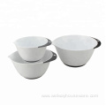 Nesting Plastic Mixing Bowls with Rubber Grip Handles